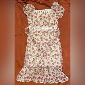 bell sleeve floral dress